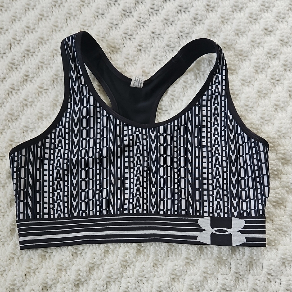 Under Armour Black and White Sports Bra